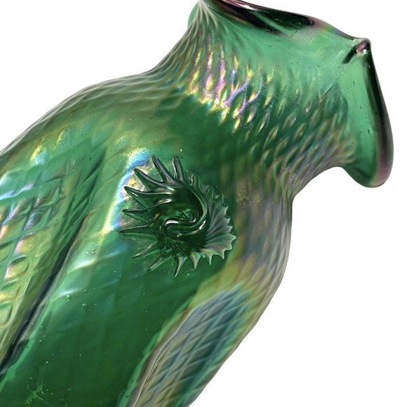 Antique 1900s Pallme-Konig Art Nouveau Green Iridescent Art Glass Vase Austrian - Picture 6 of 10